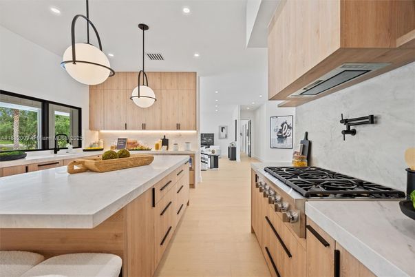 Interior, Kitchen, Pendant Lights, Recessed Lighting, Stainless Steel Appliances