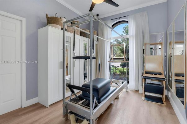 Fitness Equipment, Interior, Wood Texture Flooring