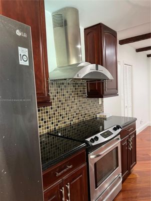 Interior, Kitchen, Stainless Steel Appliances, Wooden Beams, Wood Texture Flooring