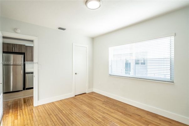 Empty room, Interior, Stainless Steel Appliances, Wood Texture Flooring