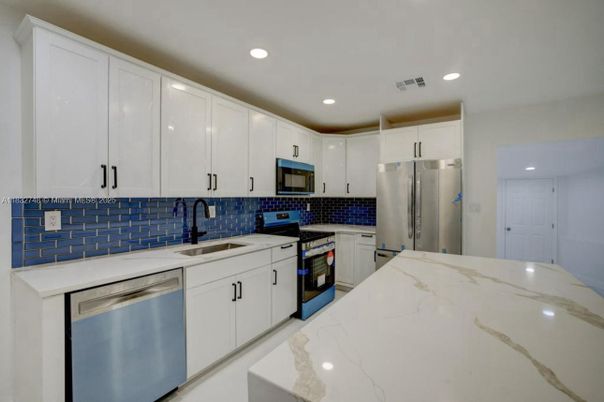Interior, Kitchen, Recessed Lighting, Stainless Steel Appliances