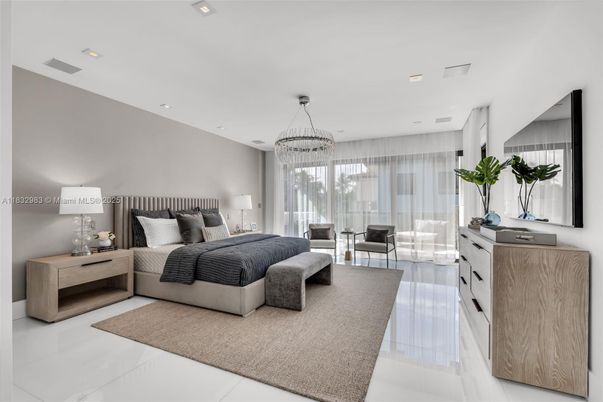 Bedroom, Chandelier, Interior, Recessed Lighting