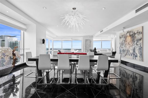 Dining room, Interior, Marble, Recessed Lighting, Water