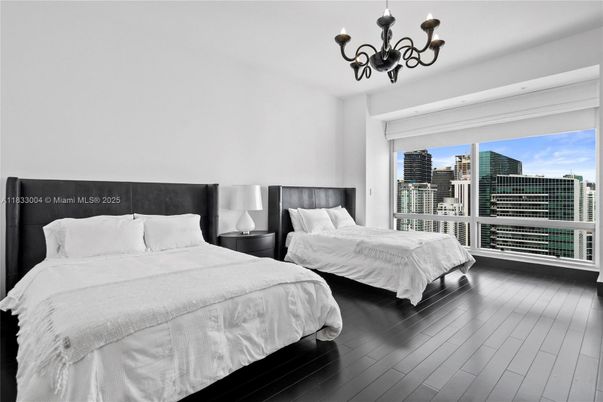 Bedroom, Chandelier, Interior, Water, Wood Texture Flooring