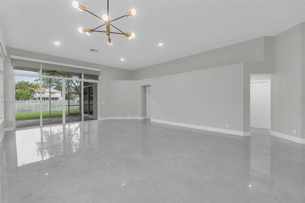 Empty room, Interior, Pendant Lights, Recessed Lighting