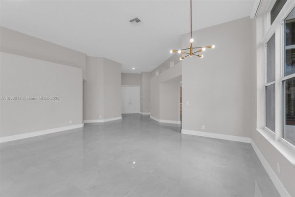 Empty room, Interior, Pendant Lights, Recessed Lighting
