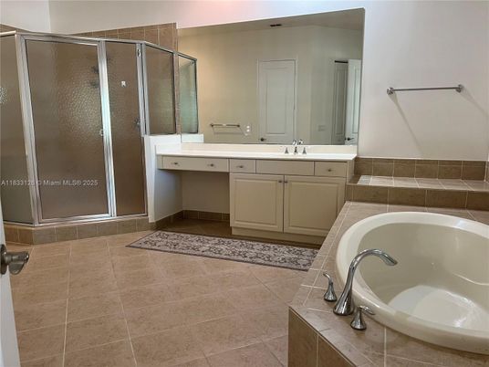 Bathroom, Dual Sink Vanities, Glass Shower, Interior, Tile Countertops