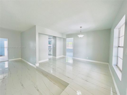 Empty room, Interior, Marble, Pendant Lights