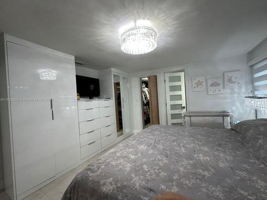 Bedroom, Chandelier, Interior