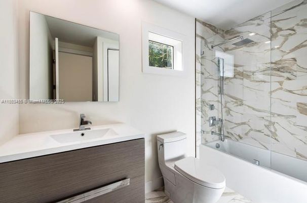 Bathroom, Glass Shower, Interior, Marble Walls