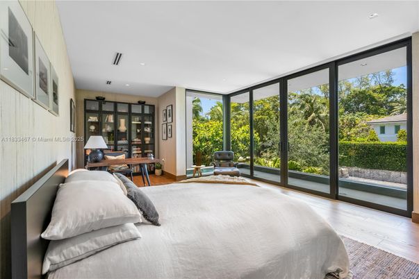 Bedroom, Home Office, Interior, Recessed Lighting, Wood Texture Flooring