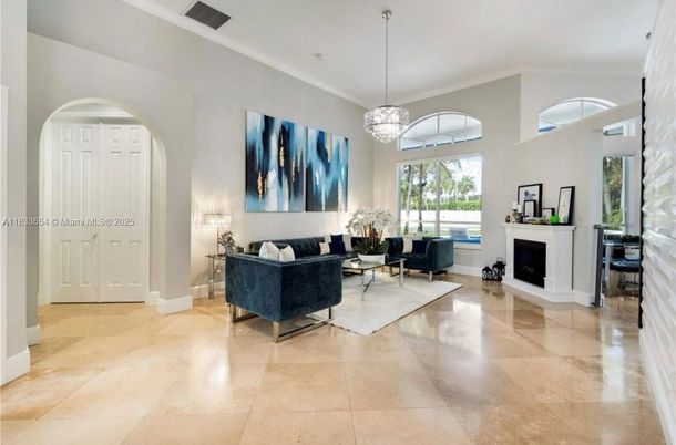 Fireplace, Interior, Living room, Pendant Lights