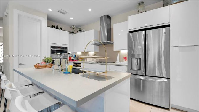 Interior, Kitchen, Recessed Lighting, Stainless Steel Appliances