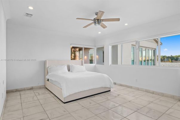 Bedroom, Interior, Marble, Recessed Lighting