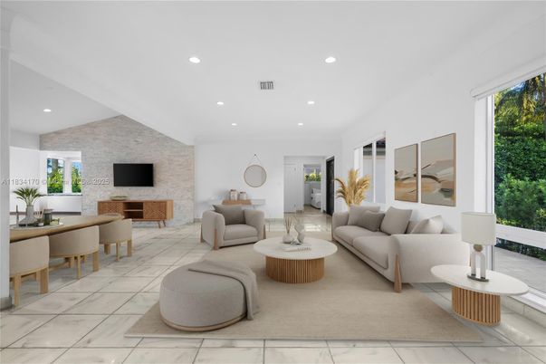 Interior, Living room, Marble, Recessed Lighting, Stone Walls