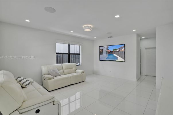 Interior, Living room, Recessed Lighting