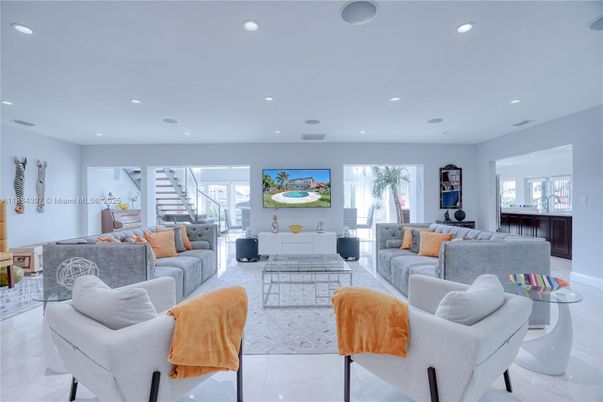 Interior, Living room, Recessed Lighting