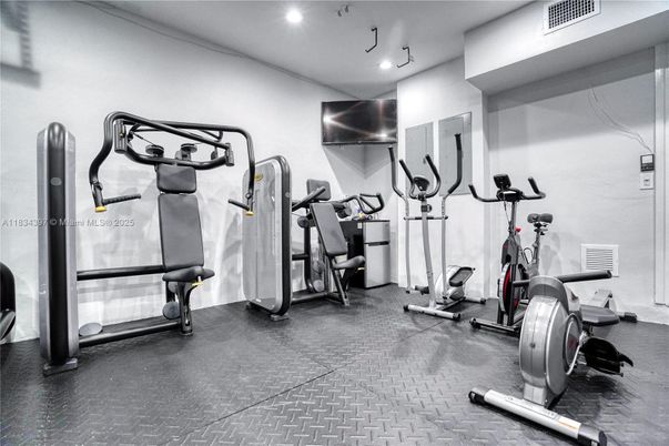 Fitness Equipment, Gym, Interior, Recessed Lighting