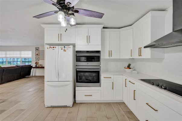 Interior, Kitchen, Wood Texture Flooring