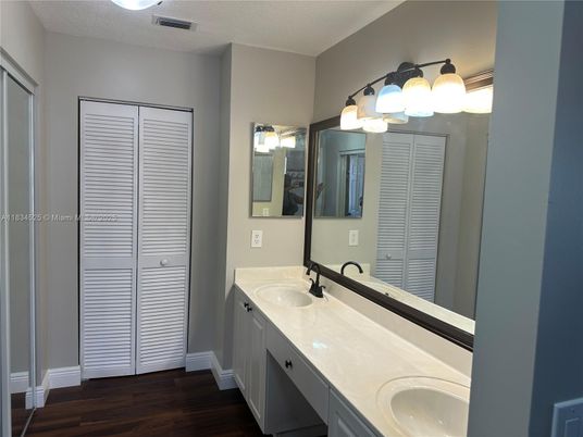 Bathroom, Dual Sink Vanities, Interior, Wood Texture Flooring