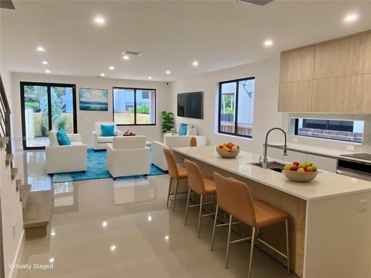 Interior, Kitchen, Living room, Recessed Lighting