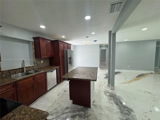 Interior, Kitchen, Marble, Recessed Lighting