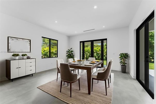 Dining room, Interior, Recessed Lighting