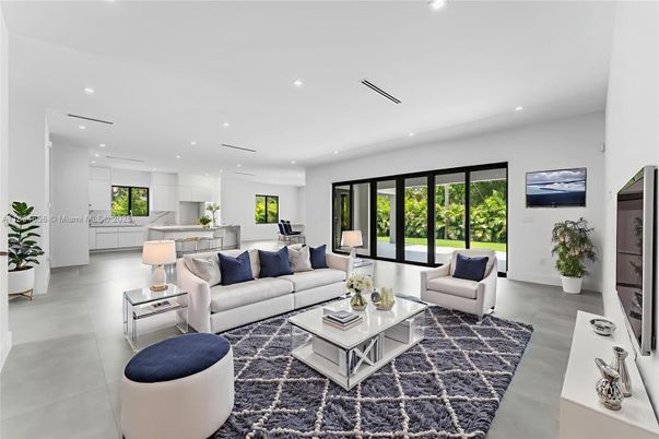 Interior, Kitchen, Living room, Recessed Lighting