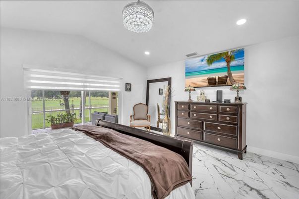 Bedroom, Chandelier, Interior, Marble, Recessed Lighting