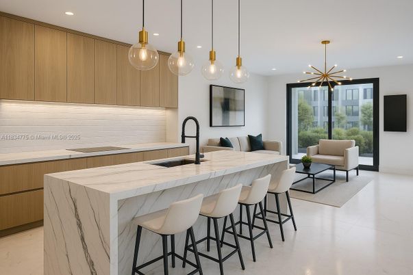 Interior, Kitchen, Living room, Pendant Lights, Recessed Lighting