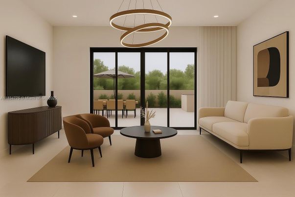 Interior, Living room, Pendant Lights, Recessed Lighting