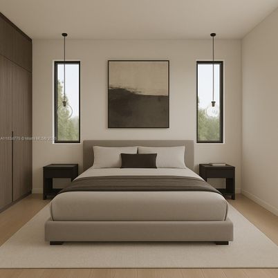 Bedroom, Interior, Pendant Lights