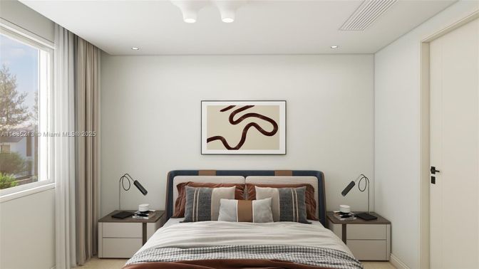 Bedroom, Interior, Recessed Lighting
