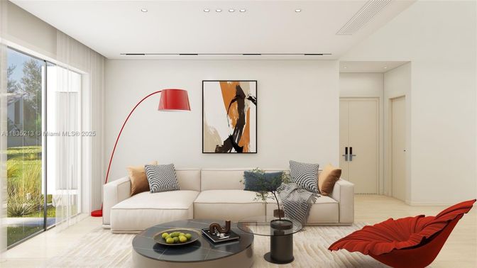 Interior, Living room, Recessed Lighting