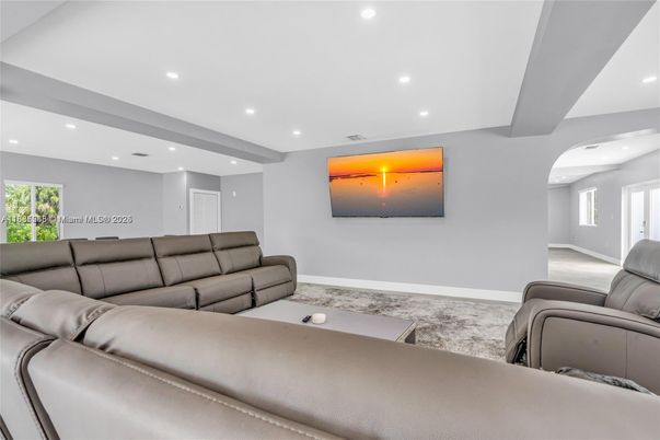 Interior, Living room, Recessed Lighting