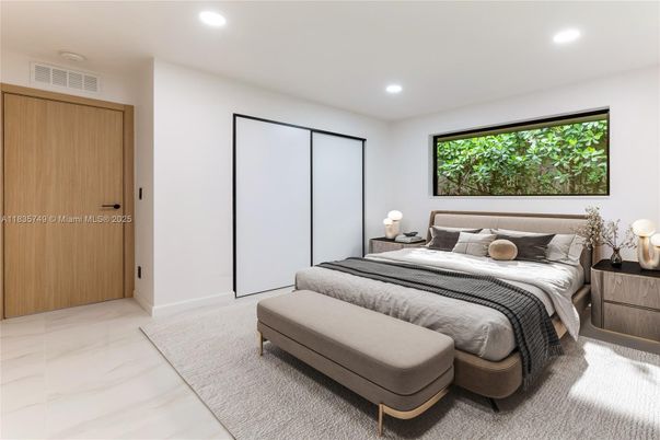 Bedroom, Interior, Marble, Recessed Lighting