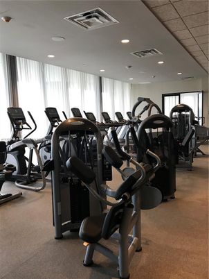 Fitness Equipment, Gym, Interior, Recessed Lighting