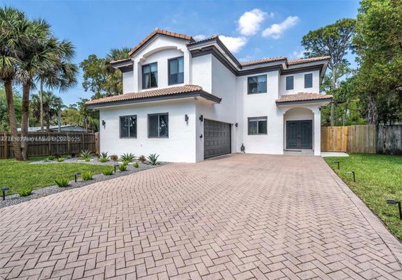 Attached, Backyard, Exterior, Facade, Mediterranean