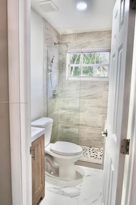 Bathroom, Glass Shower, Interior, Marble, Marble Walls, Recessed Lighting