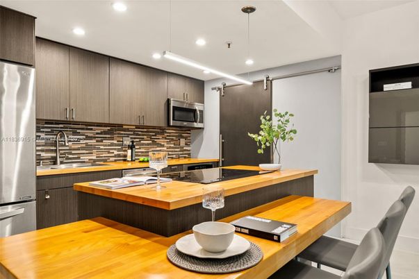 Interior, Kitchen, Pendant Lights, Recessed Lighting, Stainless Steel Appliances