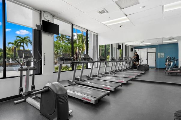 Fitness Equipment, Gym, Interior, Recessed Lighting
