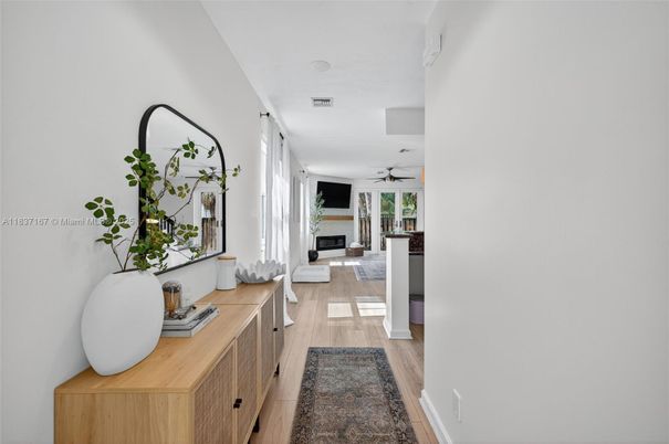Fireplace, Interior, Wood Texture Flooring