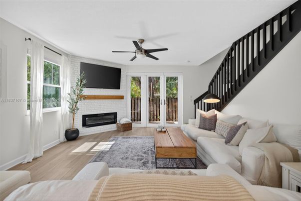 Fireplace, Interior, Living room, Wood Texture Flooring