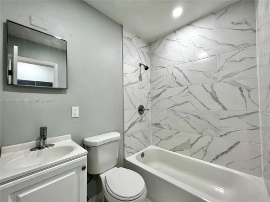 Bathroom, Interior, Marble Walls, Recessed Lighting