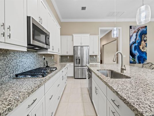 Interior, Kitchen, Pendant Lights, Stainless Steel Appliances