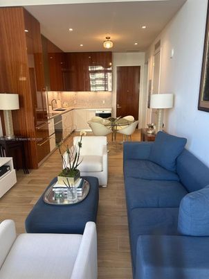Dining room, Interior, Kitchen, Living room, Recessed Lighting, Wood Texture Flooring