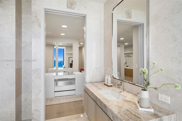 Bathroom, Interior, Recessed Lighting, Wood Texture Flooring