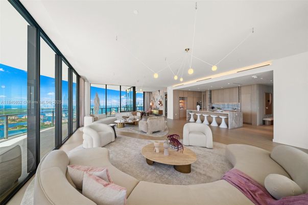 Dining room, Interior, Kitchen, Living room, Pendant Lights, Recessed Lighting, Stainless Steel Appliances, Water, Wood Texture Flooring