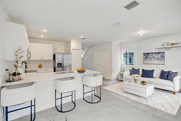 Interior, Kitchen, Living room, Recessed Lighting, Stainless Steel Appliances