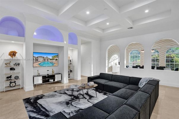 Interior, Living room, Recessed Lighting